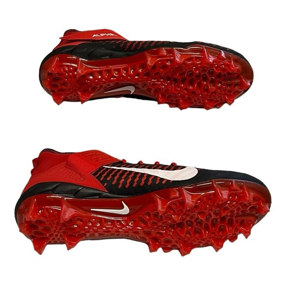 Nike Men’s Alpha Menace Pro 2 MID Football Cleats Black/Red Size 13 BV3945-600 - Picture 4 of 10